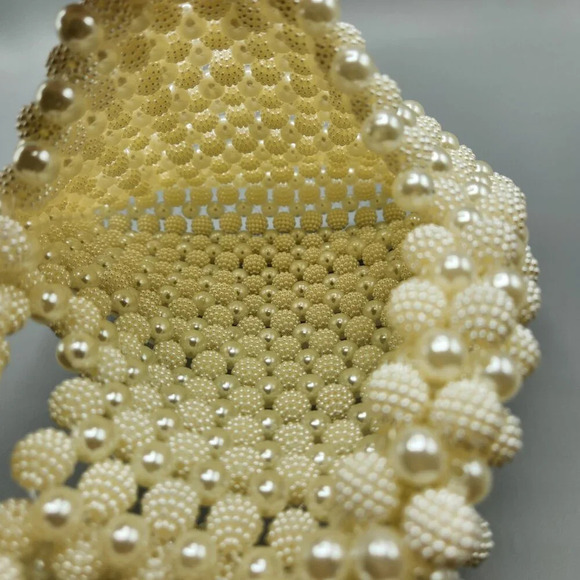 Handmade Pearly Berry Beaded Bag Clutch Purse Handbag - Picture 8 of 10